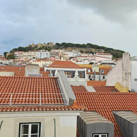 Lägenhet Rossio Vista Castelo, Santa Justa E Carmo *